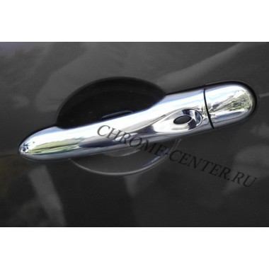 Накладки на передние дверные ручки (нерж.сталь) Renault Clio IV (2012-) бренд – Omtec (Omsaline) главное фото